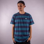 Camiseta Vans Multiplier SS Stripe Azul Escuro